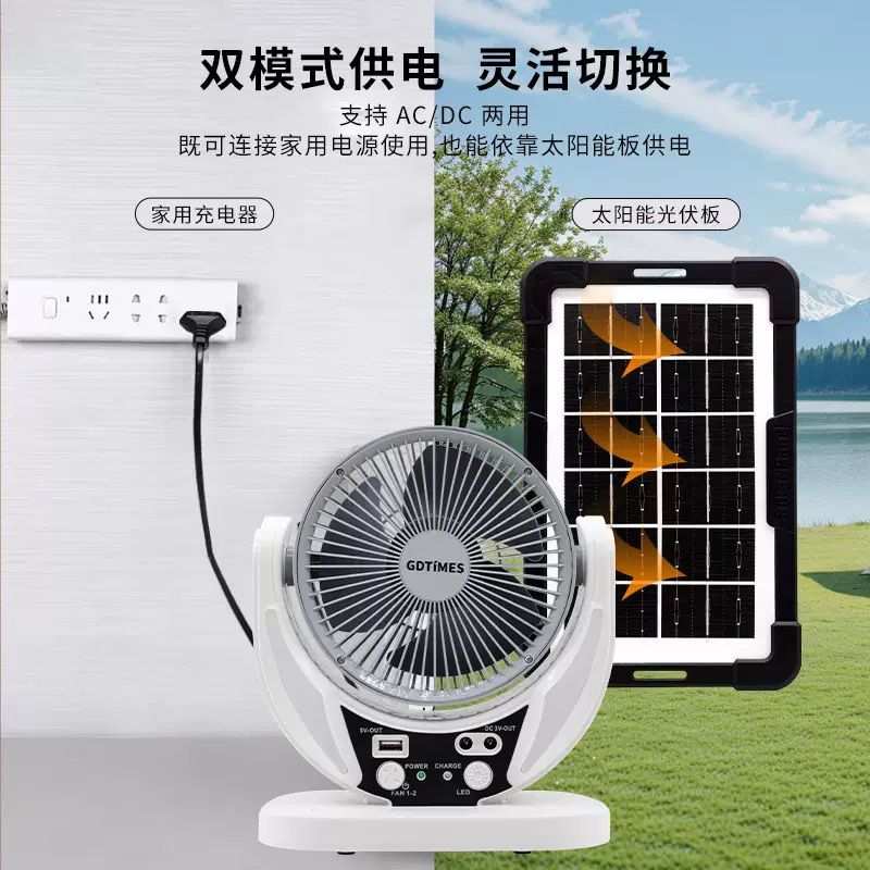 Ventilateur Solaire Portable GDTIMES